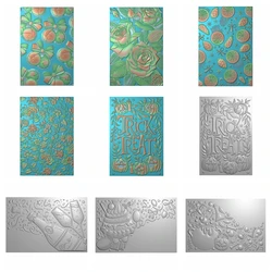 Halloween Trick or Treat 3D Embossing Folder Christmas Celebrate Campagne Background Patterns Templates For DIY Scrapbooking