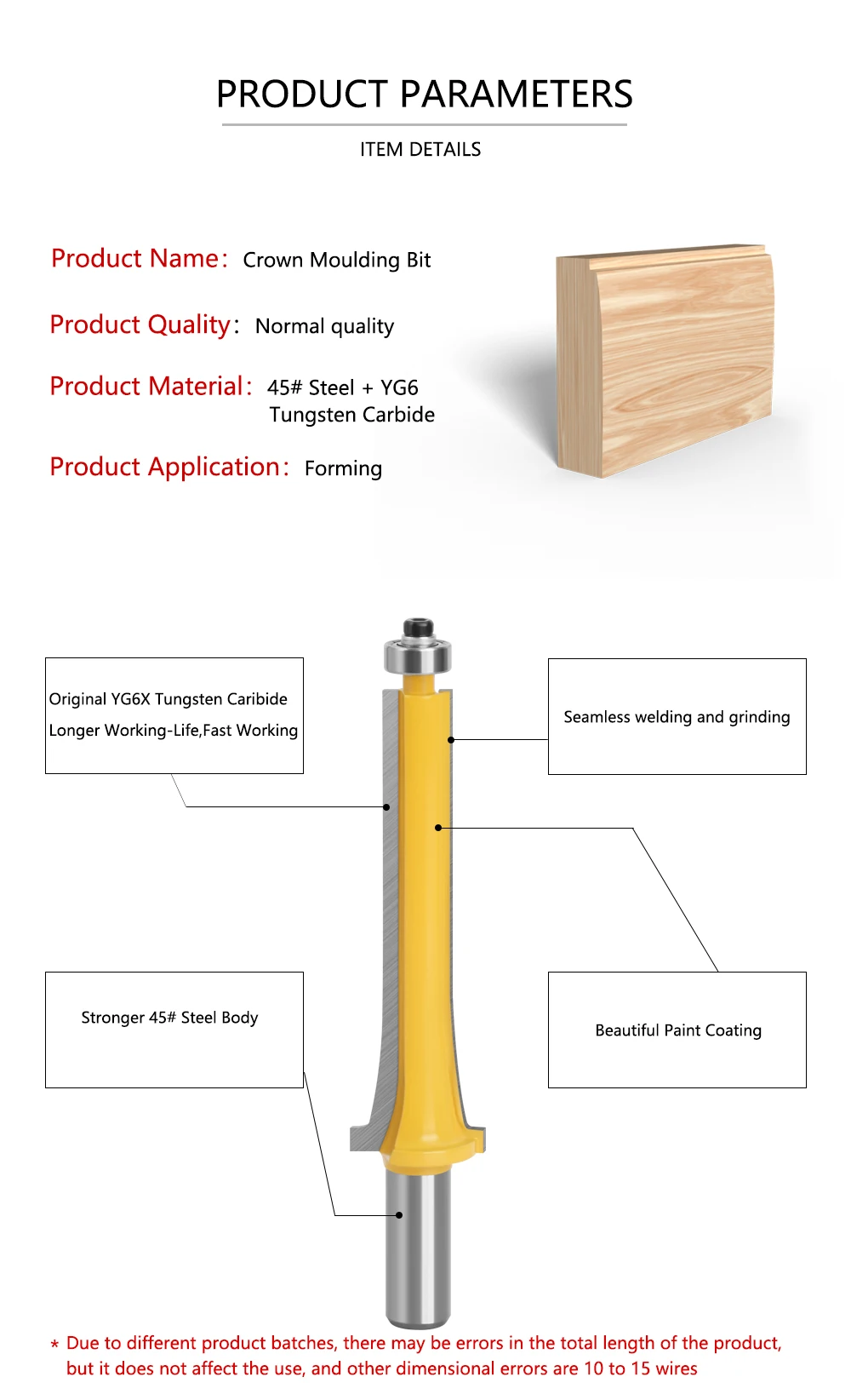 LAVIE 12MM 1/2 Shank Door Window Line Casing Router Bit Woodworking Milling Cutter For Wood Bit Tungsten Cobalt Alloy MC03155