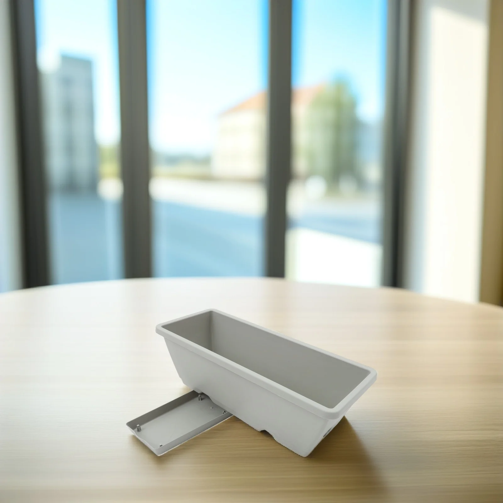 4 مجموعة نافذة صندوق زارع الخضار وعاء زراعة زهرة الحاويات الصحن للداخلية في الهواء الطلق الراتنج زراعة حامل عصاري كبير