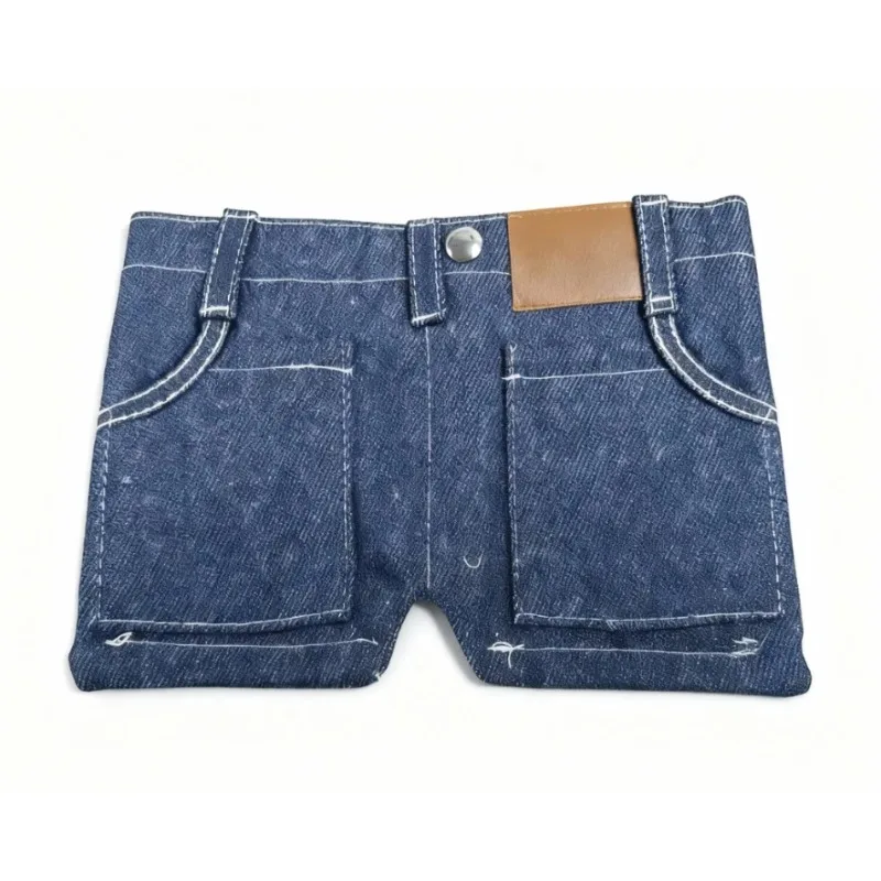 Mini-Jeans-Geldbörse, faltbar, in Jeansform, Wechseltasche, Kartenhalter, Geldbörsen für Damen, Herren