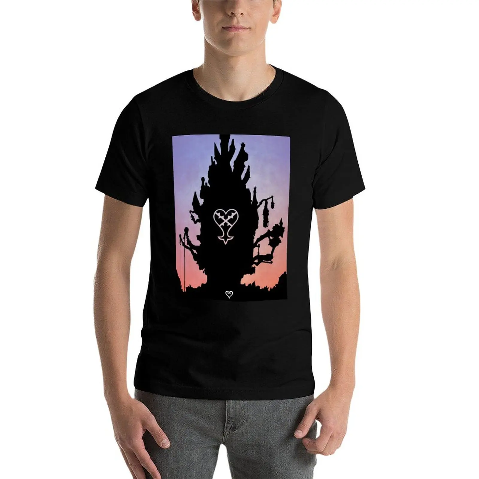 Hollow Bastion T-Shirt custom t shirt anime figures blue archive mens big and tall t shirts