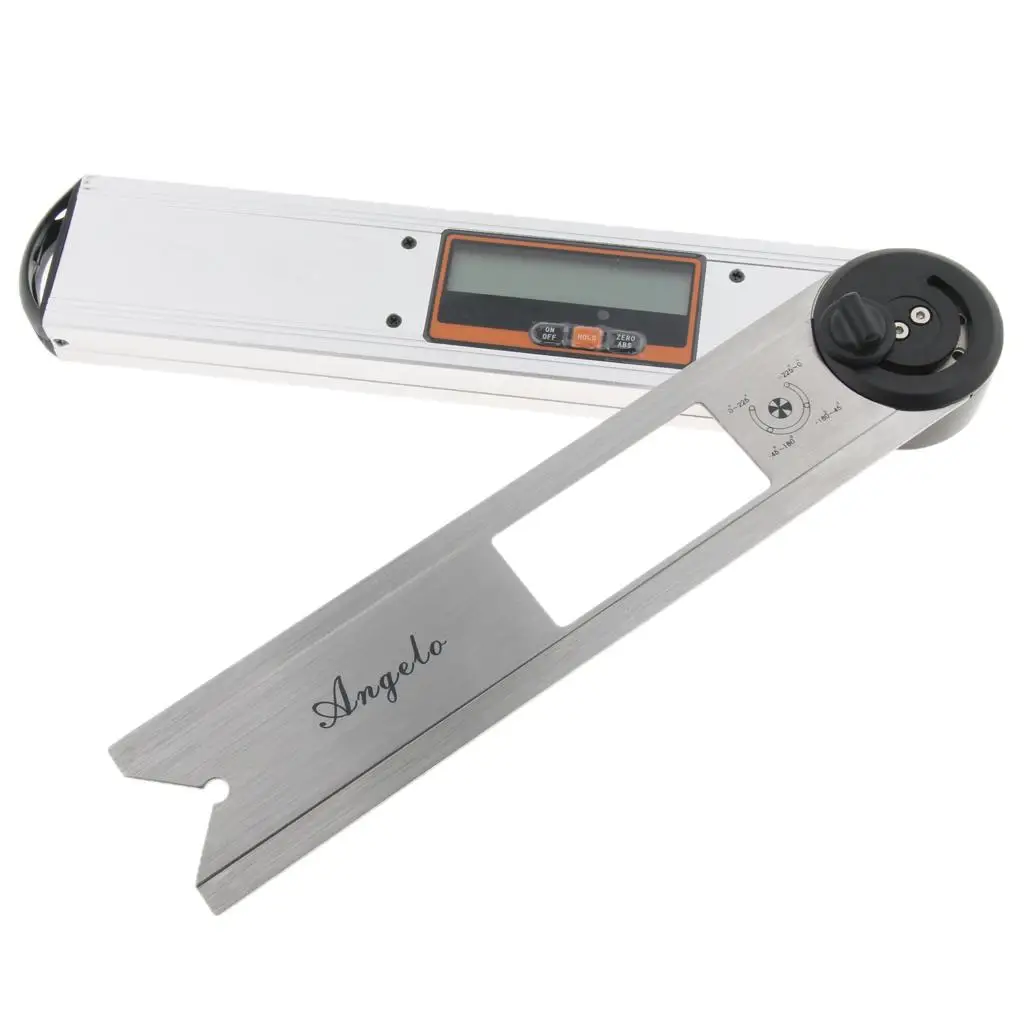 0 درجة الرقمية LCD المنقلة المعدنية مقياس الزوايا الإلكترونية زاوية مكتشف #4