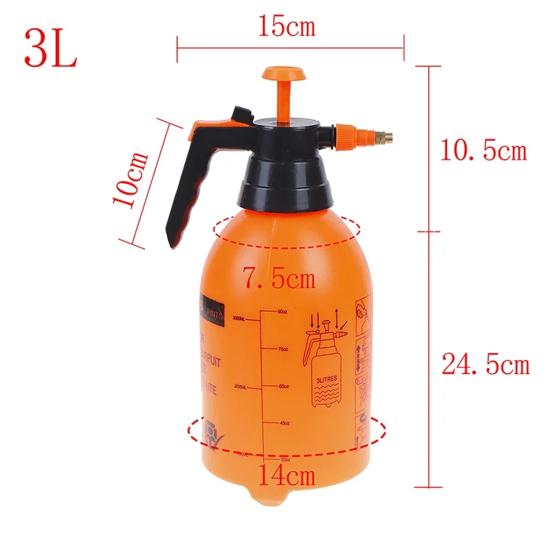 2/3L Portable Chemical Sprayer Pump Pressure Garden Water Spray Bottle Handheld