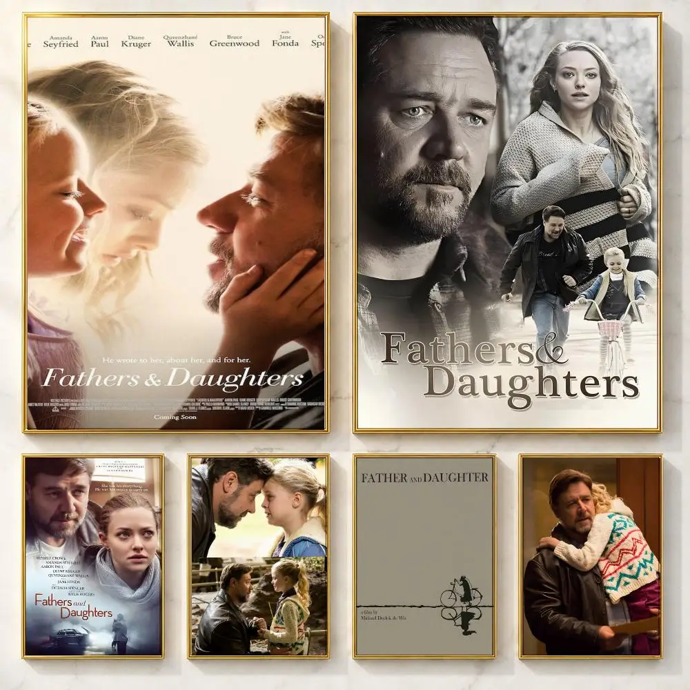Animated Short Film Father and Daughter Poster Self-adhesive Art Poster Decoracion Painting Wall Art White Kraft Paper HomeDecor