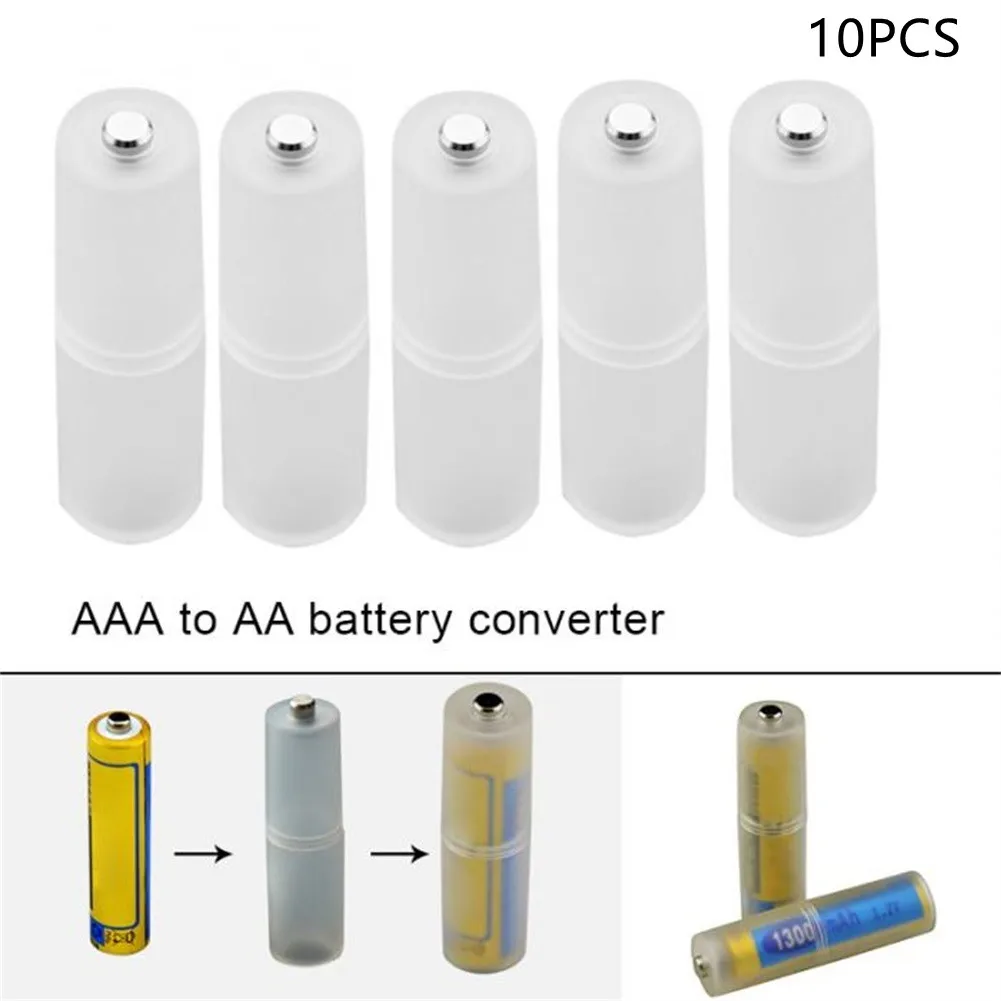 

Case Switcher Portable and Easy to Use AAA to AA Battery Converter Adapter Batteries Holder Case Switcher 10 Pieces