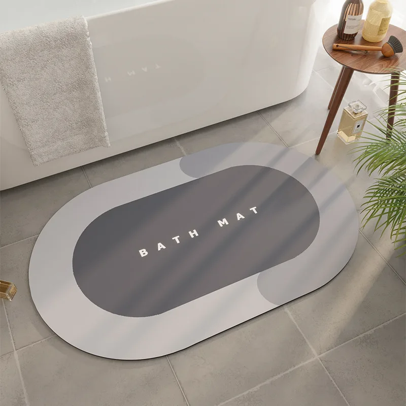 Diatom Mud Soft Cushion Absorbent Pad, Bathroom Door Mat, Anti Slip Bath Mat, Bathroom Quick Drying Pad