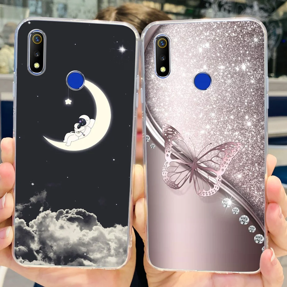 For Realme 3 3i Case Realme 3 Pro Luxury Art Painted Cover Soft Silicone Phone Case For Realme3 Pro Realme 3i Coque Fundas Capas
