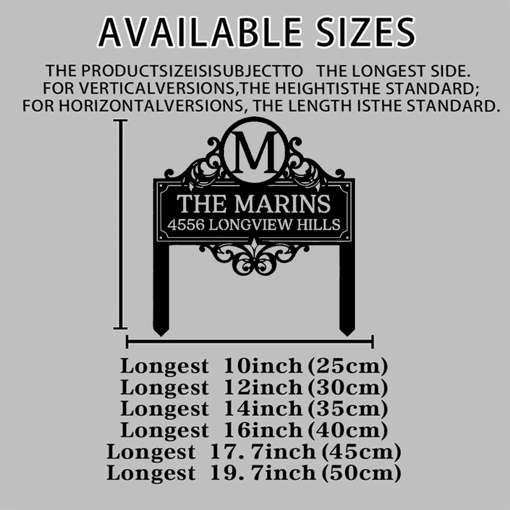 Custom Address Courtyard Signboard Personalized House Number Plaque with Name And Address Mover Gift Email Compatible Modern Ent