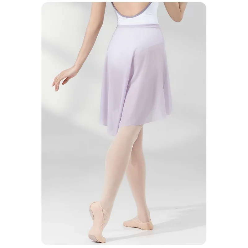 تنورة رقص باليه للسيدات، فستان أداء باليه شبكي مرن بطول f من AIDance مناسب للياقة البدنية #3