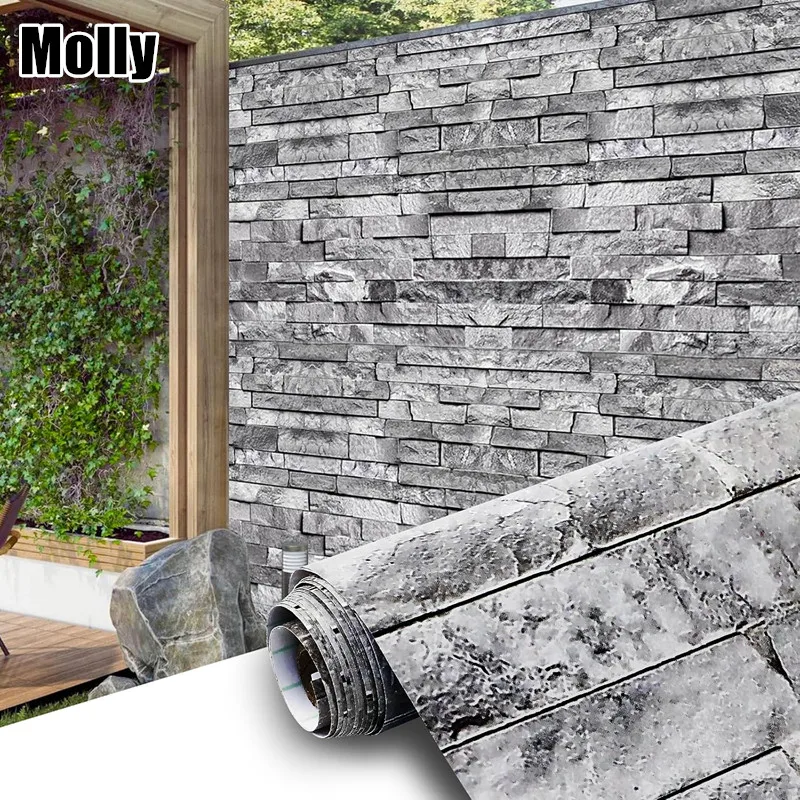 

10 м самоклеящиеся обои с имитацией кирпича и камня, ретро домашний фон, ремонт обоев, обои для домашнего декора