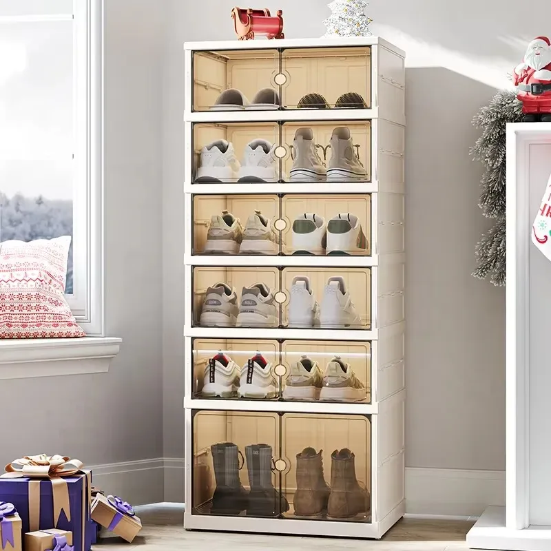 Foldable Shoe Box,One-piece|Magnetic Switch,Multi-style & Sizes|Wheeled,Living Room & Bedroom Use|Home,Shoe Storage Boxes