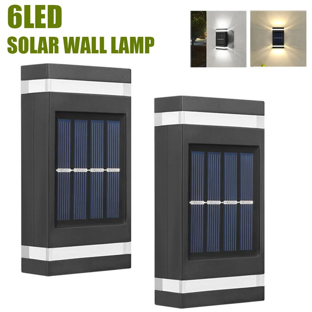 

Solar Wall Lamp Outdoor Waterproof Solar Powered Light UP and Down Illuminate Home Garden Yard Decoration Outside Sunlights