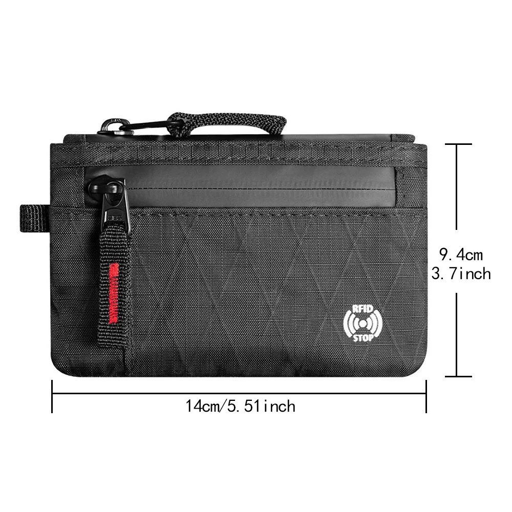 Edc Fashionable Rfid Anti-Theft Ultra-Thin Wallet | Unisex Zipper Coin Purse | Multi-Compartment Credit Card Holder, Portable an