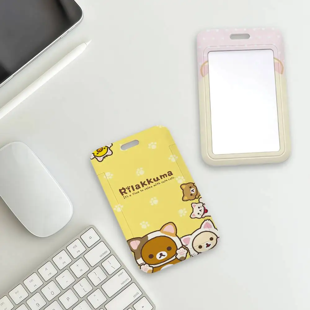 Kawaii R-Rilakkuma Cute Card Holder Student Campus Meal Cards Public Transport Subway Cardcase