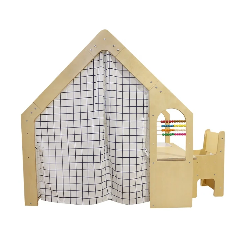 

Children Playground Indoor Kids Study Table and Chair Tent House Playhouse for Kids