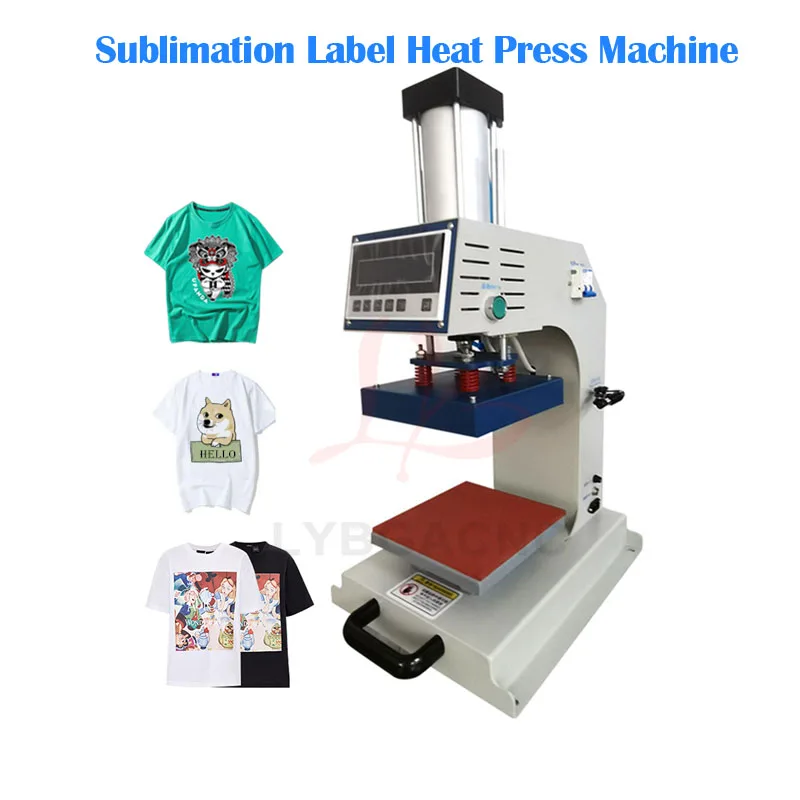 LY Sublimation Label Heat Press Machine Pneumatic Automatic Continuous Work For DIY T-Shirt Case Pillow Cover Printer 500-1200W