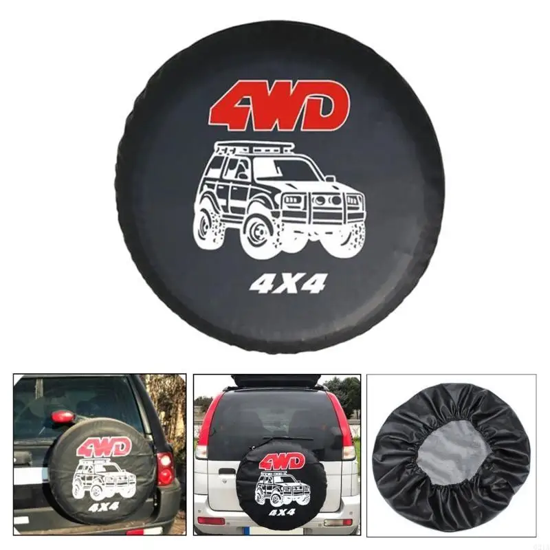 Potable Waterproof PVC Leather Spare Tire Cover for Tough Wheel Protector Dustpr
