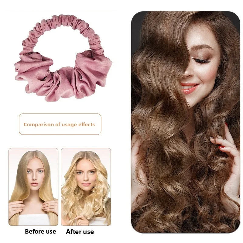 3PCS Satin Heatless Curling Rod Soft Overnight Curling Rod Headband for Long Hair, Lazy Traceless Bundle DIY Hairstyling Tools