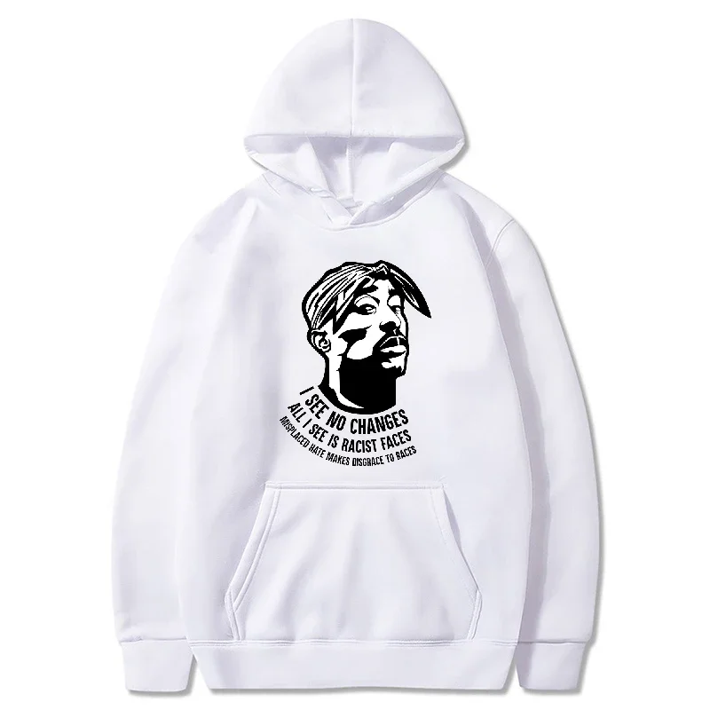 

Tupac Hoodies Men Fashion Letter Graphic Printed Sweatshirts Women Casual Harajuku Streetwear Hooded Pullover Oversized Sudadera