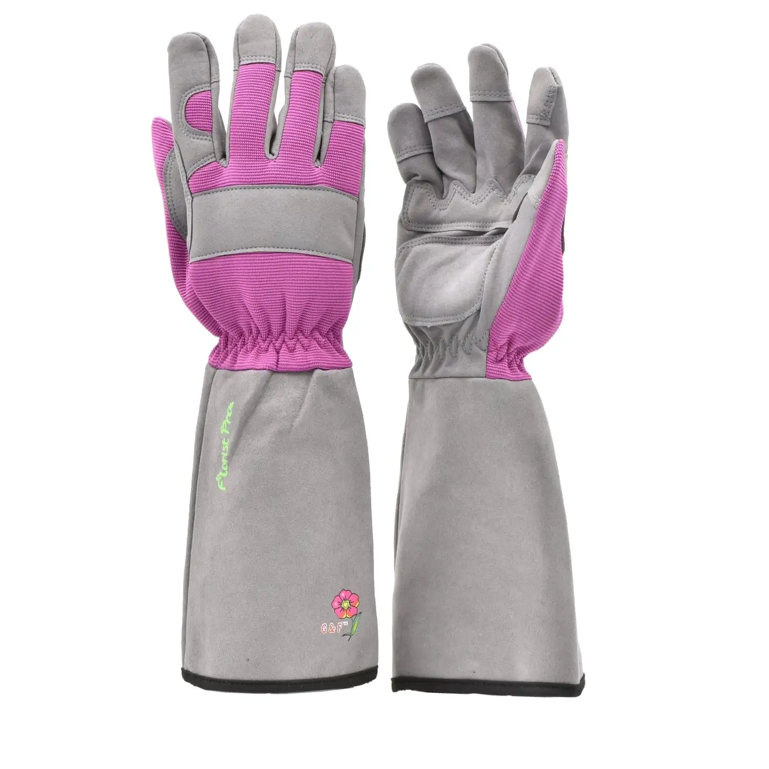 

G & F Gardening Gloves 2431M Long Sleeve, Durable & Safe, Women's Medium, Color Pink