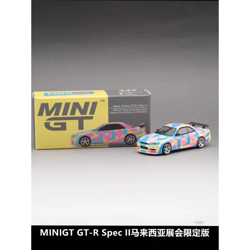 

Limited 1/64 GTR34 die-cast simulation alloy car model for adult decoration at the Malaysia exhibition in stock.