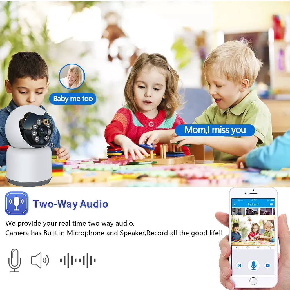 Imagem -02 - Câmera de Vigilância sem Fio com Tuya Casa Inteligente 5mp Rastreamento Cat Câmera Ptz Wifi Rastreamento Automático Segurança Baby Monitor