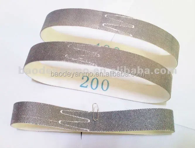 high grinding effective diamond sanding belts for glass