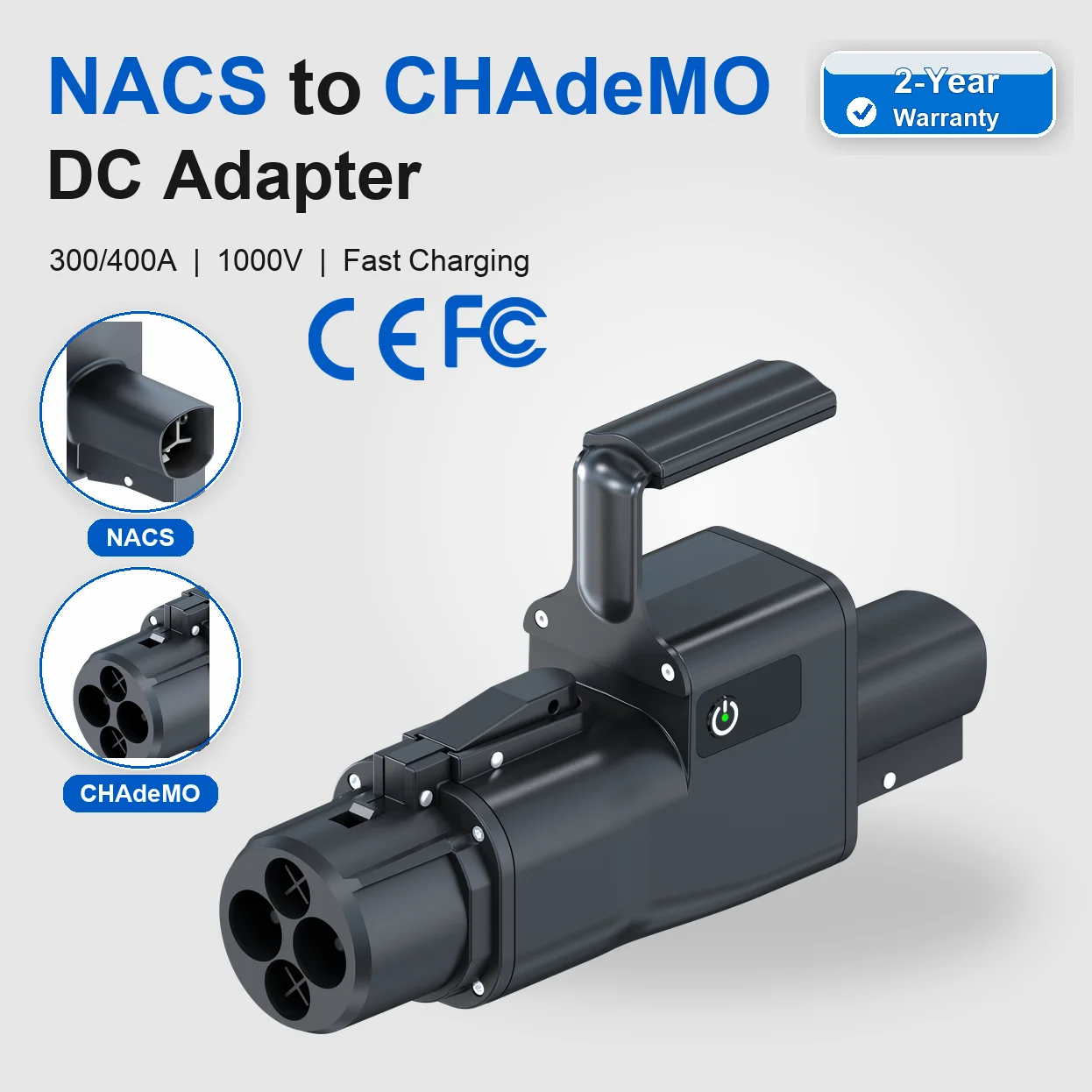 NACS To CHAdeMO DC Adapter 300KW 400KW IP65 IP67 DC Fast Charger EV Charging Converter Car Charger Adapter Factory Price