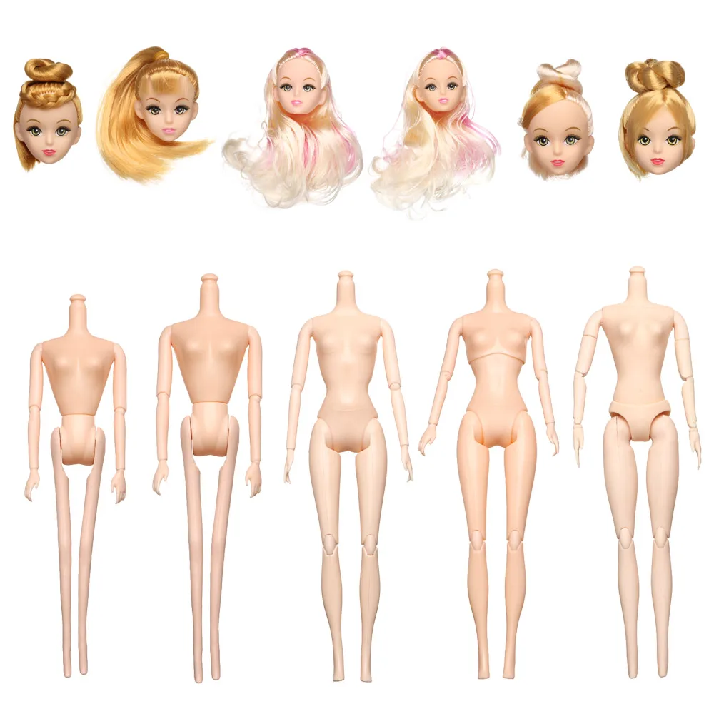 1/6 Blyth Doll Body Movable White Skin Joint 30CM Female BJD Doll Head With Hair Toy For Girls Diy Fashion Princess Women Making