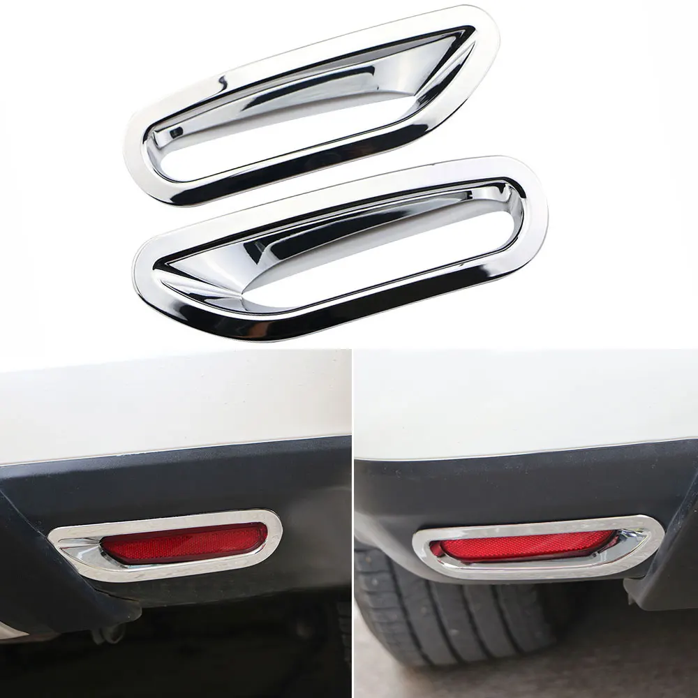 

For Nissan X-Trail Xtrail T32 2014 - 2016 Rear Fog Light Frame Trim Back Foglight Lamp Stickers Decoration Cover Accessories