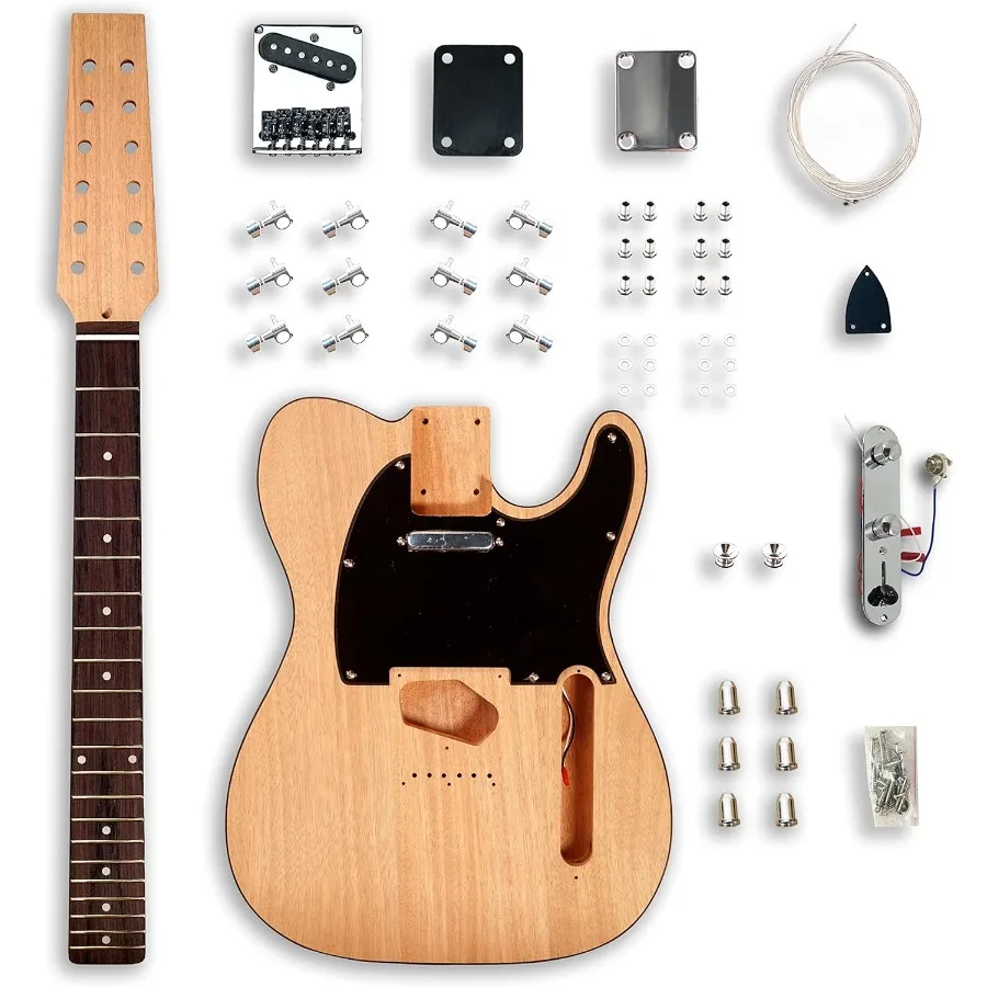 

DIY 12 String Electric Guitar Kits with Mahogany Body Maple Neck and Composite Ebony Fingerboard Custom Build Your Own High-Per