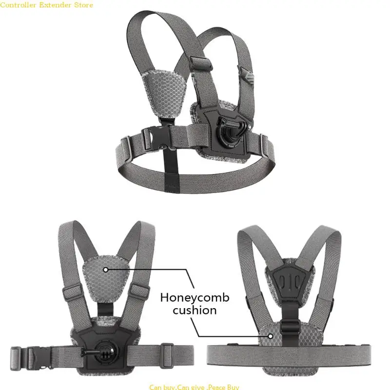 

Adjustable Belt Body Mount Chest Straps Harness with Hook Thumb Screw Adapter