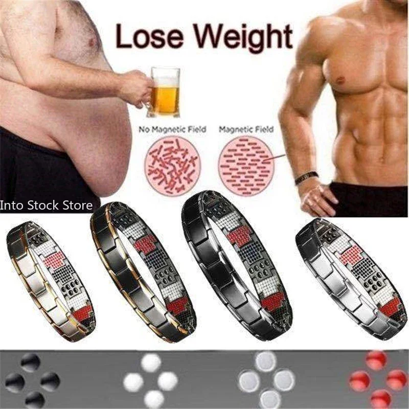 5 In 1 Weight Loss Men Couple Bracelet Magnets Slimming Removable Bangle Relieves Fatigue Magnetic Therapy Healthcare Jewelry