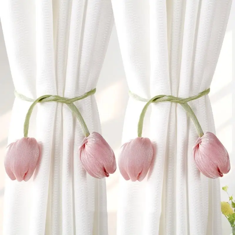 Elegant Adjustable Tulip Curtain Straps Creative Fashion Curtain Tieback Rope Beautifully Designed Homestay Curtain Accessories