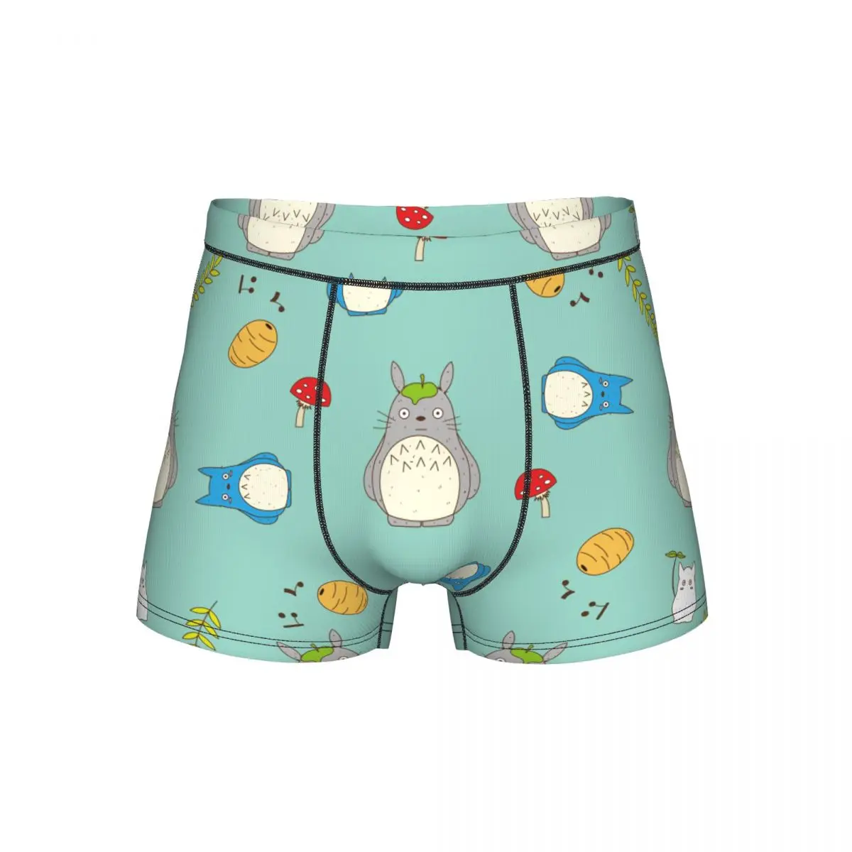 

Мужские трусы-боксеры с изображением Тоторо-Миядзаки, дышащее нижнее белье, аниме-трусы Studio Ghibli, мужские длинные трусы