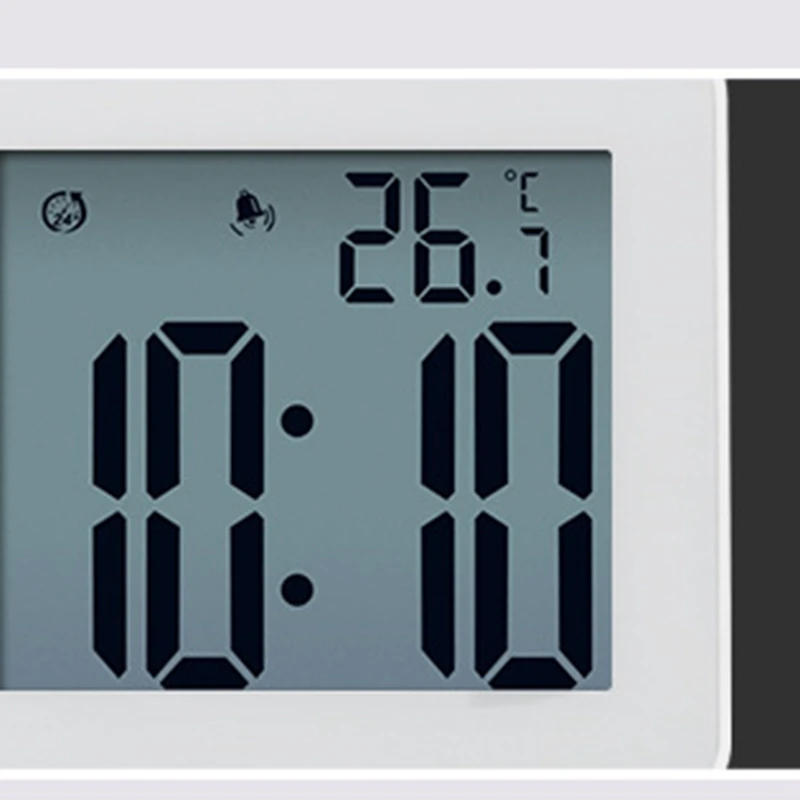 (A02R] Digital Bathroom Clocks Simple LCD Electronic Alarm Clock Waterproof Shower Watches Temperature Clocks Hanging Timer