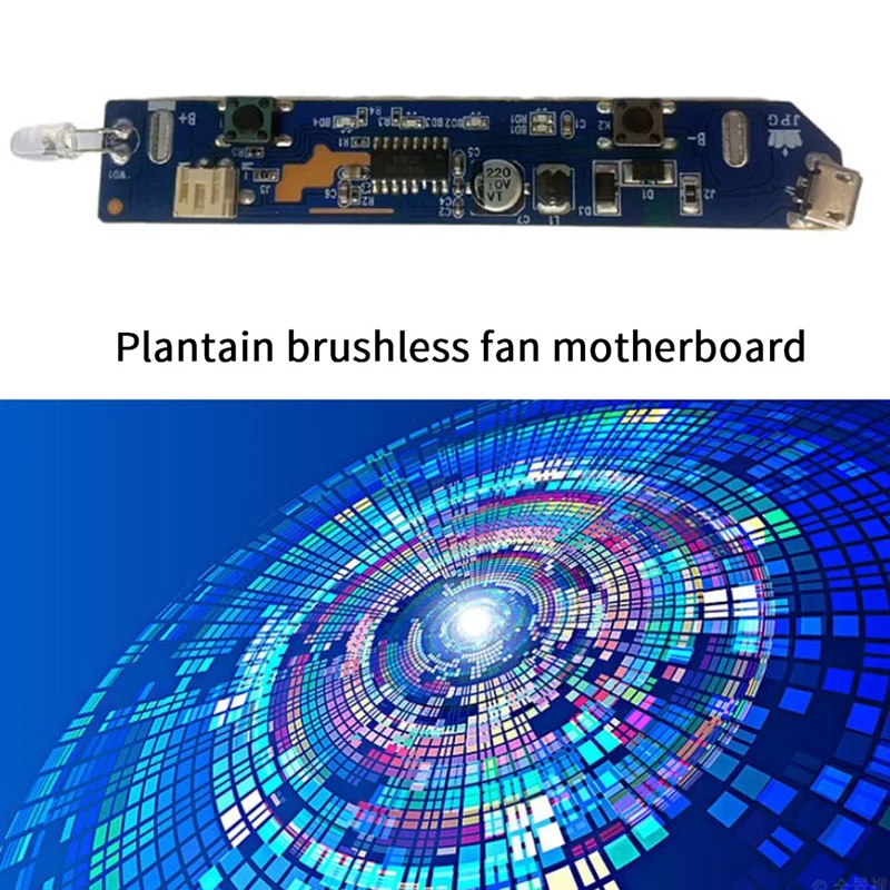 Multifunctional Banana Fan USB Rechargeable Mini Fan PCBA Mini Fan Circuit Board Three Gears With Lights Motherboard B