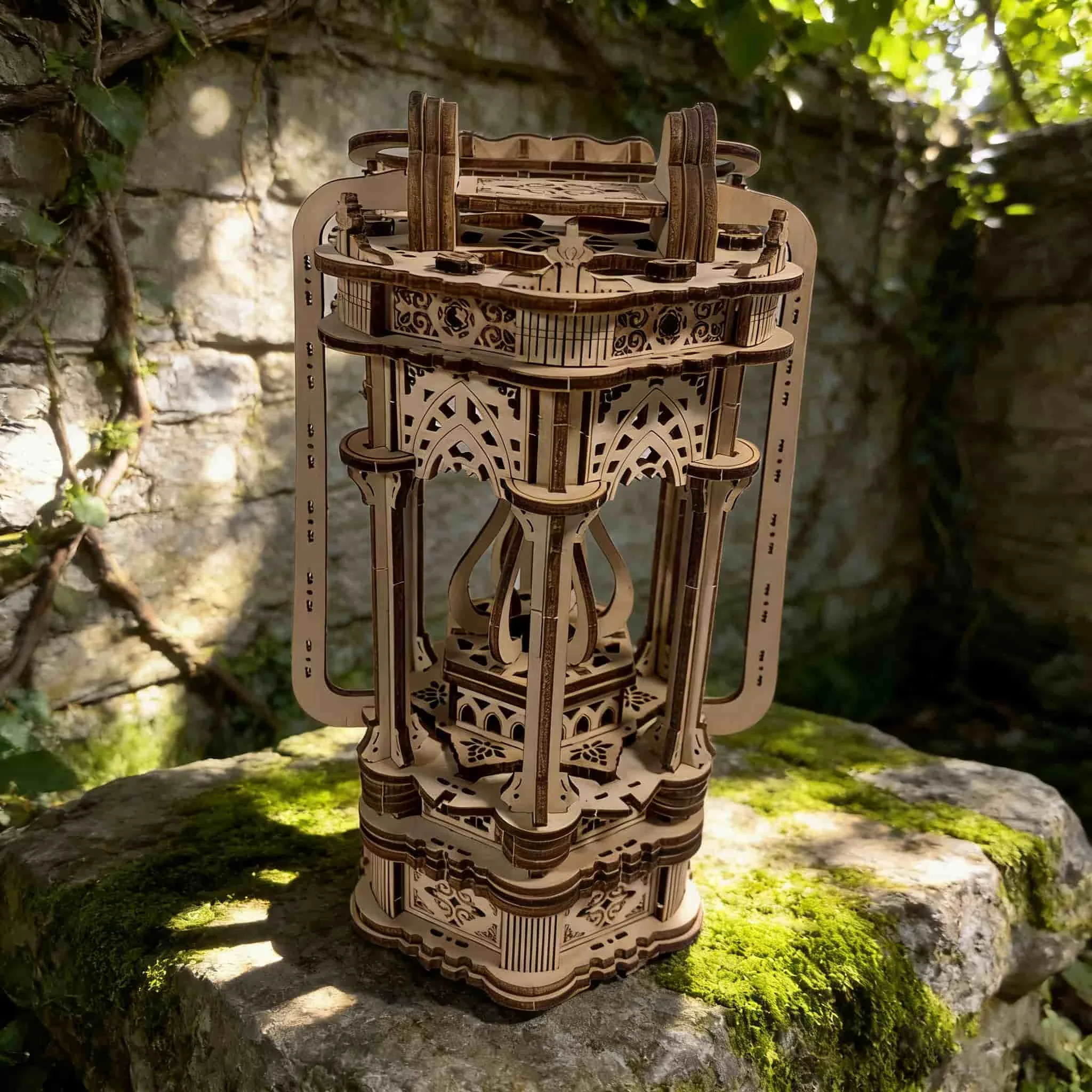 Tang Dynasty Lantern Wooden Toy Puzzle DIY Wooden 3D Tang Lantern Assembly Educational Birthday Gift Christmas Gift