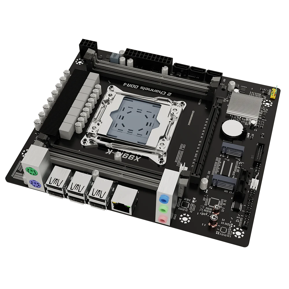 ชุดคอมพิวเตอร์เล่นเกม X99 8-Phase LGA2011-3 พร้อมซีพียู Xeon E5 2630 V4 แรม 16G=2*8G DDR4 REG ECC ชื่อ/NGFF SATA M.2 WIFI M.2