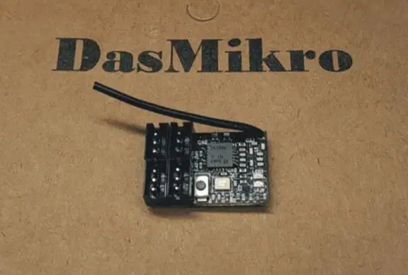 

DasMikro Micro 4CH Channel Surface ultra-light weight micro size Receiver For Futaba T-FHSS Transmitter 7PX, 4PX, 4PV, 3PV....