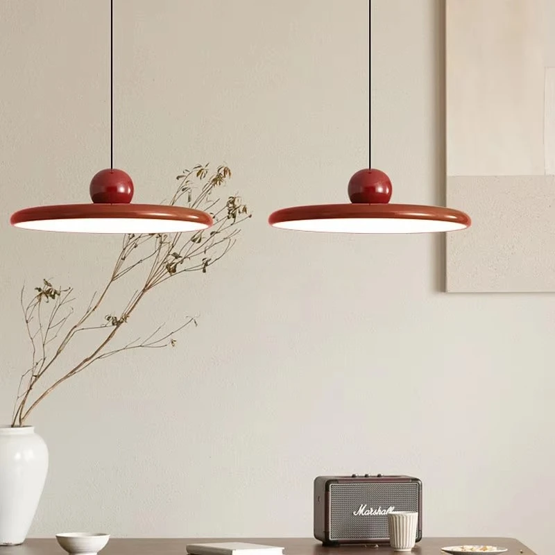 

Retro Medieval Bauhaus Flying Saucer Pendant Light Restaurant Living Room Study Creative Chandelier Led Interior Decoration Lamp