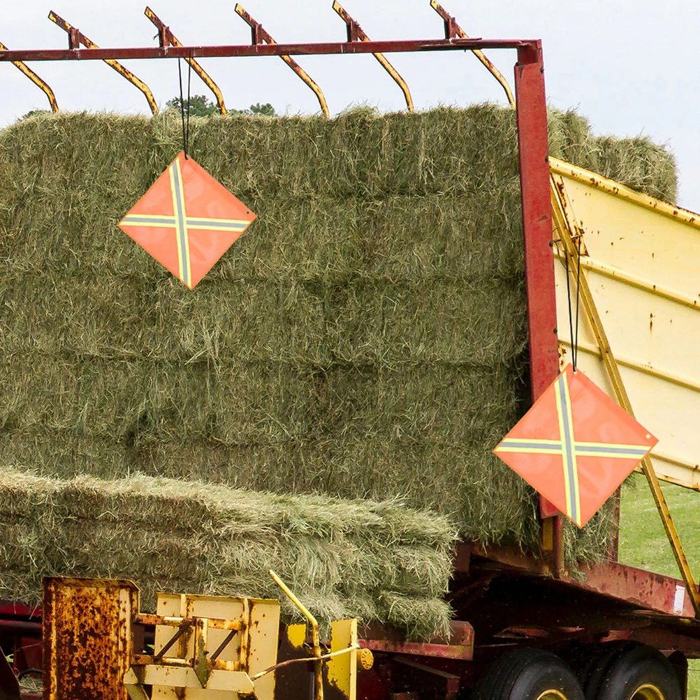 2 قطعة أعلام تحذير عاكسة مانعة لتسرب الماء علم السلامة للمقطورات الشاحنات المرآب إشارة الطوارئ رؤية السلامة العلم