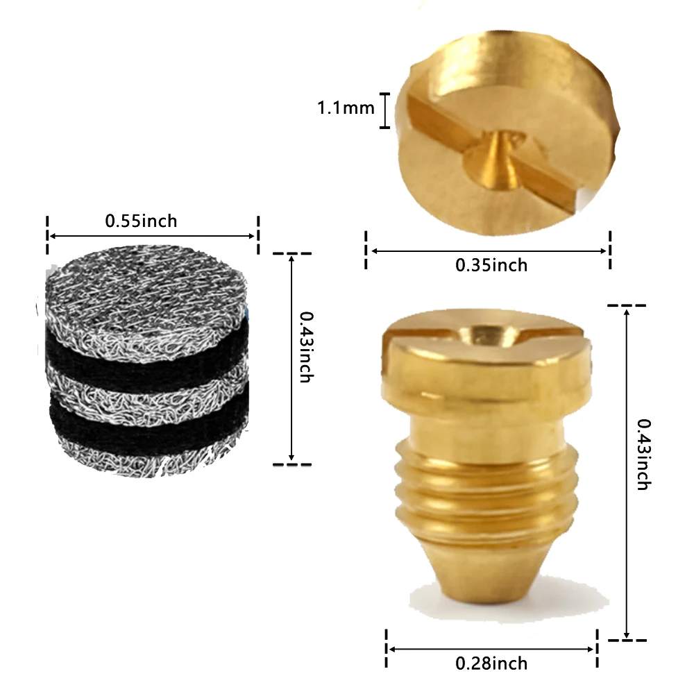 New Foam Cannon Orifice Nozzle Tips and Foam Maker Mesh Filter 0.9MM To 1.4MM Foam Generator for Washing Automotive