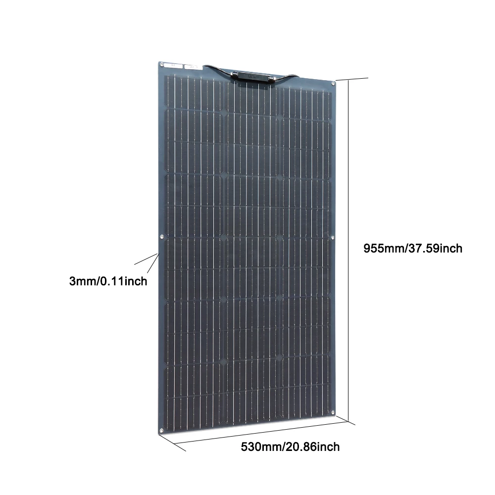 Solar Panels 100W 200W 300W 400W Solar Panel Kit or 18V Flexible Mono Photovoltaic Solar Plate Power 12V 24V Camping Car