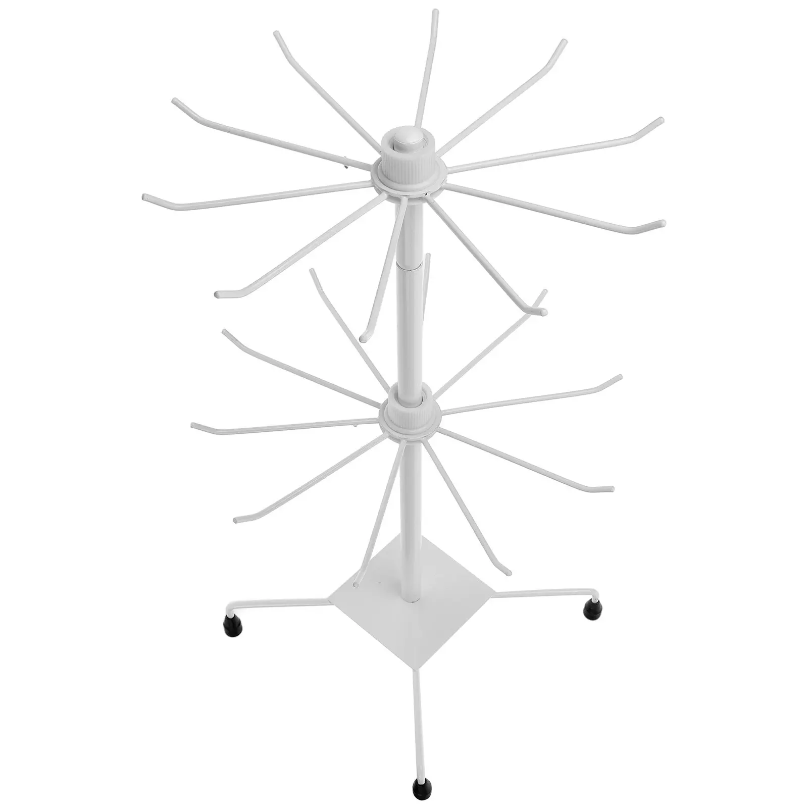

Double-Tier Rotating Jewelry Display Stand Metal Earrings Holder Stable Jewelry Organizer Desktop Rack for Necklace Bracelet