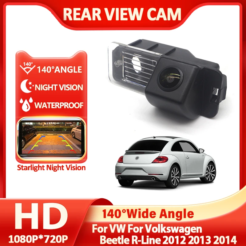 Car Reverse Backup Rear View Camera HD Wide 140 Degree Angle For VW For Volkswagen Beetle R-Line 2012 2013 2014 Accessories