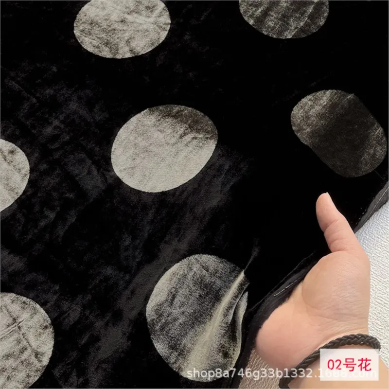 Printed silk velvet fabric dress cheongsam