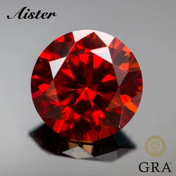 From 0.5-5.0ct Garnet Colored Moissanite Stone GRA Certified Moissanita VVS1 Pass Diamond Tester for Jewelry Making