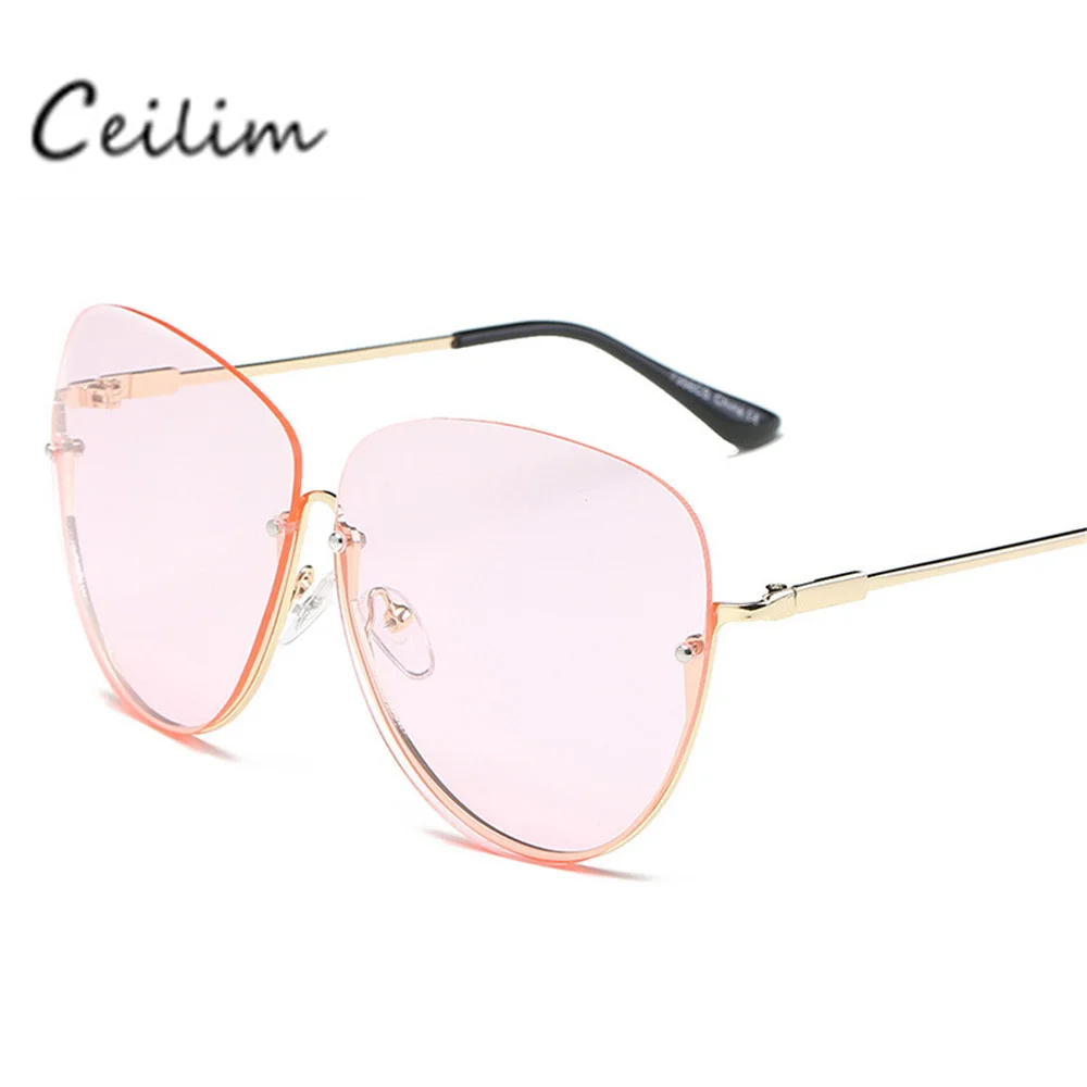 

Luxury Women'S Sunglasses Lenses Eyewear Optical Frames Outdoor Sun Glasses Superstar Unique Transparent Semi Rimless Spectacle