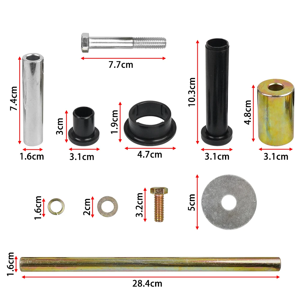 5434550 kit de eixos de bucha de braço traseiro, substituição esquerda e direita para polaris sportsman 400 450 500 600 700 800, 5133806 preto